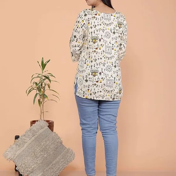 Women's Rayon Printed Stylish Kurta