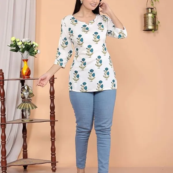 Women's Rayon Printed Stylish Kurta