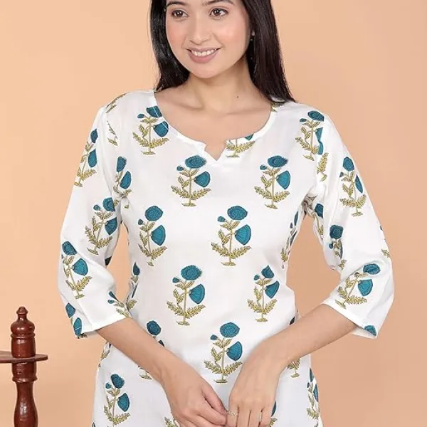 Women's Rayon Printed Stylish Kurta