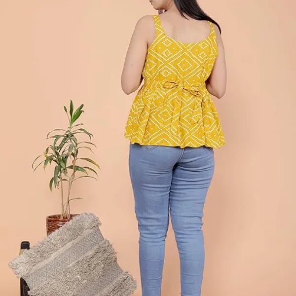 Women's Cotton Printed Short Flared Anarkali Kurti