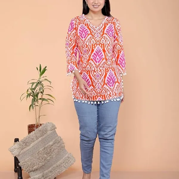 Geometric Printed Straight  Kurti
