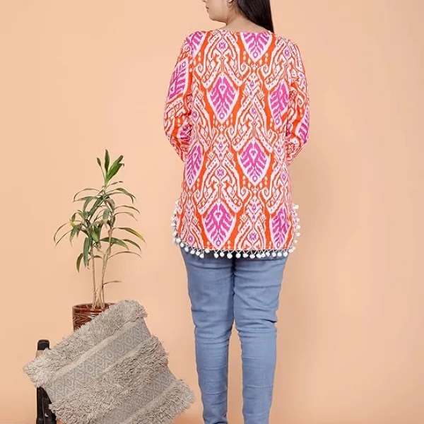 Geometric Printed Straight  Kurti