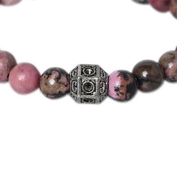 Rhodonite Healing Bracelet – Transformation, Compassion & Growth