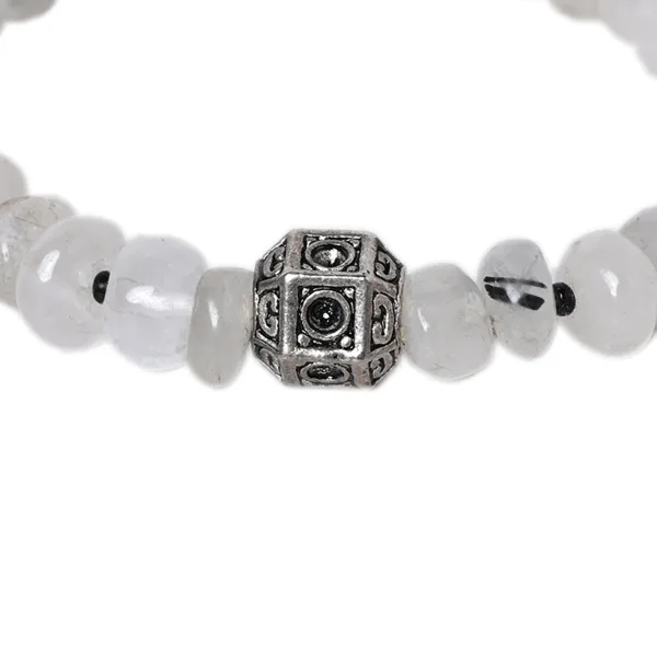 Tourmalinated Quartz Healing Bracelet – Protection & Positivity