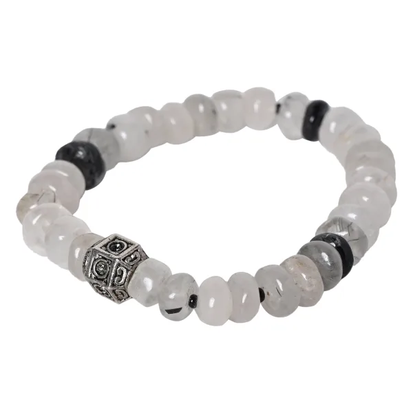 Tourmalinated Quartz Healing Bracelet – Protection & Positivity