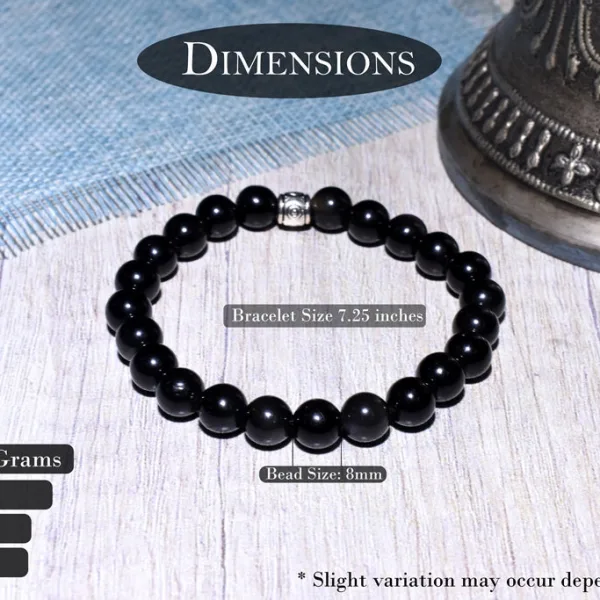 Original Certified Obsidian Bracelet For Balance and Emotional Wellbeing