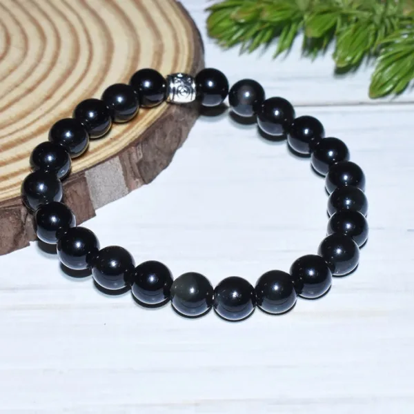 Original Certified Obsidian Bracelet For Balance and Emotional Wellbeing