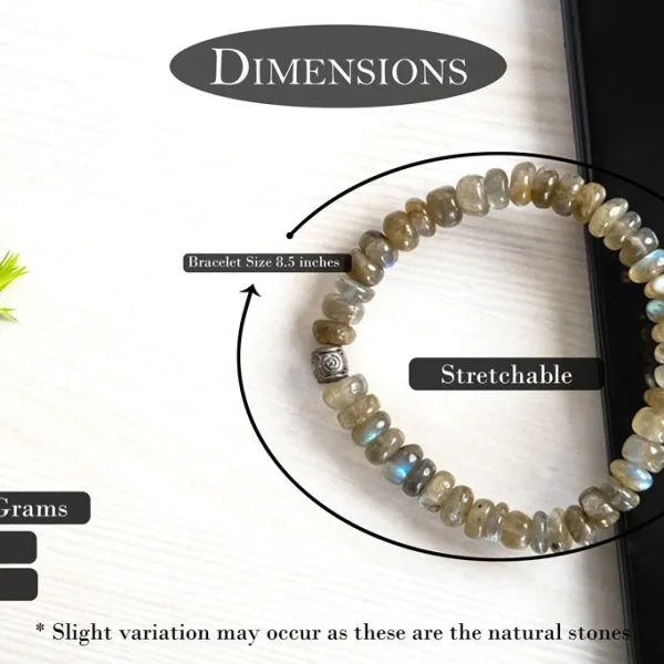 Original Labradorite Bracelet For Stress, Anxiety, Pain And Negative Energy