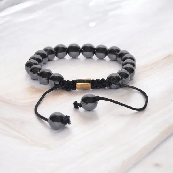 Real Hematite Healing Bracelet For Strong Mind, Grounded Personality And Improved Health