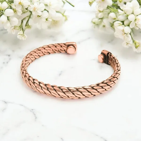 Pure Copper Magnetic Therapy Band Adjustable, Stylish Design with Powerful Magnets