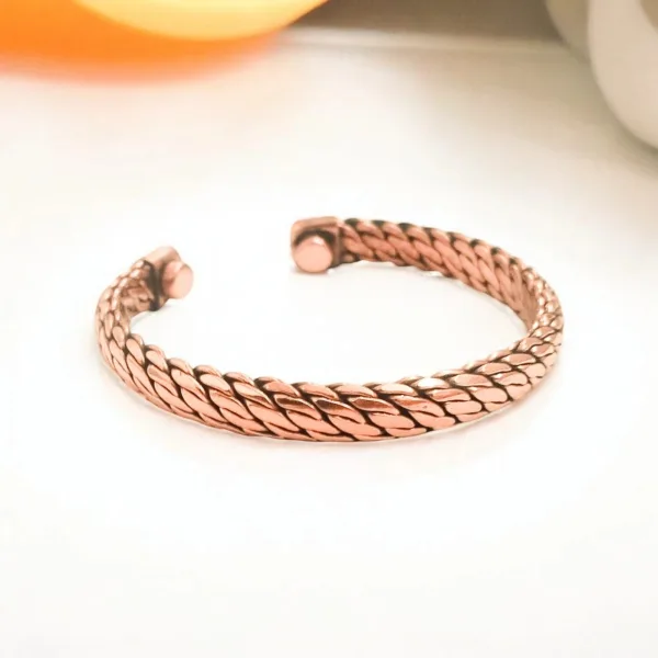 Pure Copper Magnetic Therapy Band Adjustable, Stylish Design with Powerful Magnets