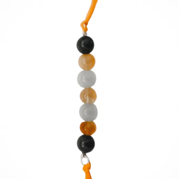 Handmade Sustainable Healing Beads Rakhi | Sunstone, Citrine, Light & Dark Aventurine