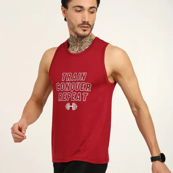 Men's Bamboo Fabric Workout Gym Vest