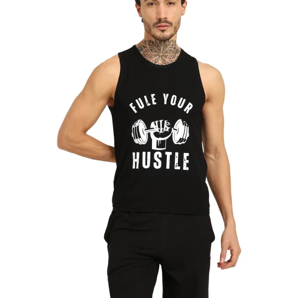 Men's Bamboo Fabric Workout Gym Vest | Black