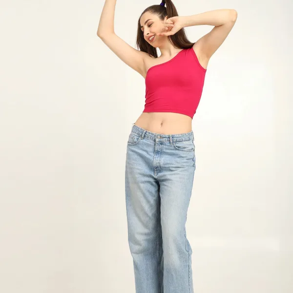 Gen Z Bamboo One Shoulder Top – Soft, Breathable & Sustainable Fit