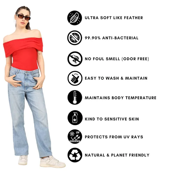 Women's Bamboo Drop Shoulder Top – Ultra Soft, Breathable & Sustainable