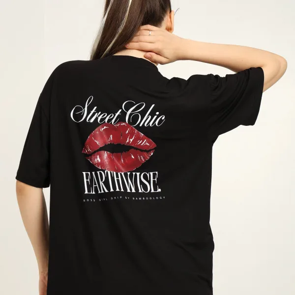 Women Oversized Bamboo T-Shirt – Soft, Breathable & Sustainable