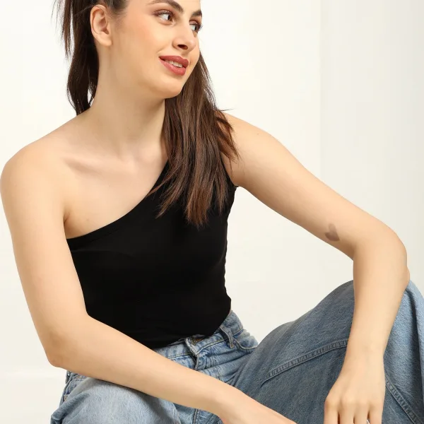 Gen Z Bamboo One Shoulder Top – Soft, Breathable & Sustainable Fit