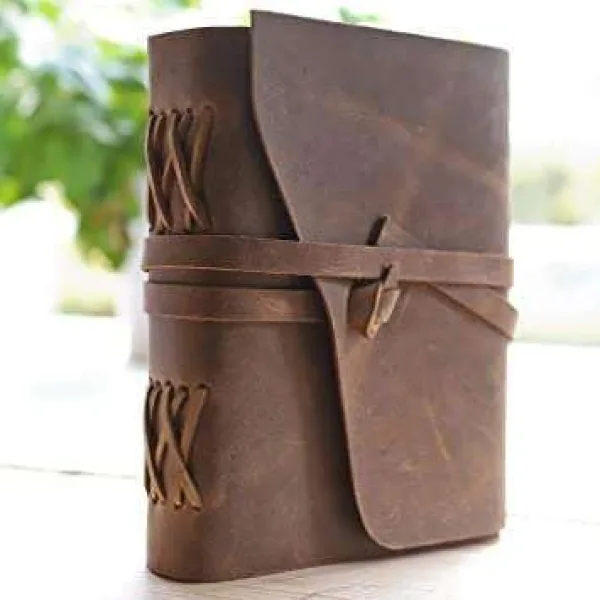 Leather Journal Diary with Antique String Closure Handmade 200 Pages