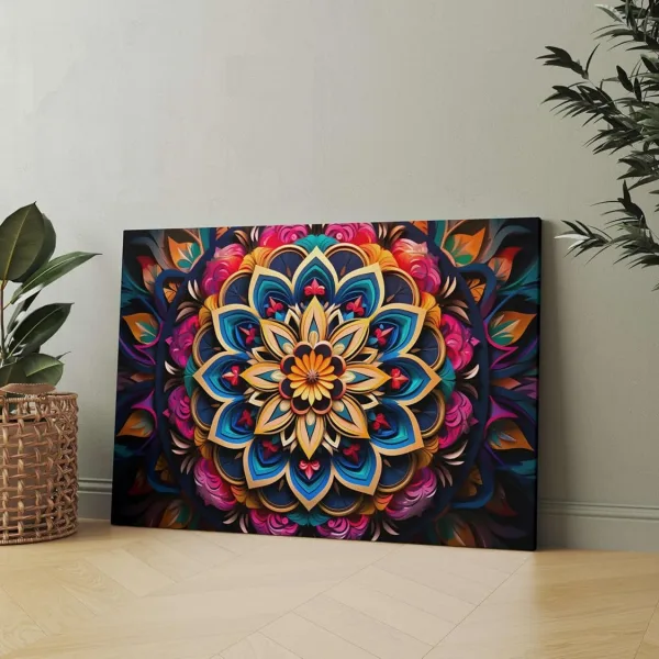 Mandala Art Painting For Wall Decoration With Frame Canvas Painting