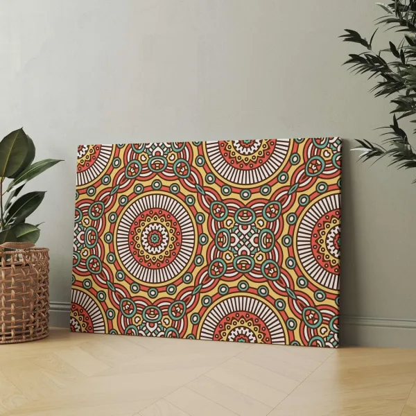 Mandala Art Wall Decor Canvas Painting with Frame