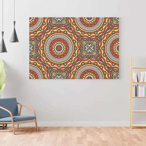 Mandala Art Wall Decor Canvas Painting with Frame