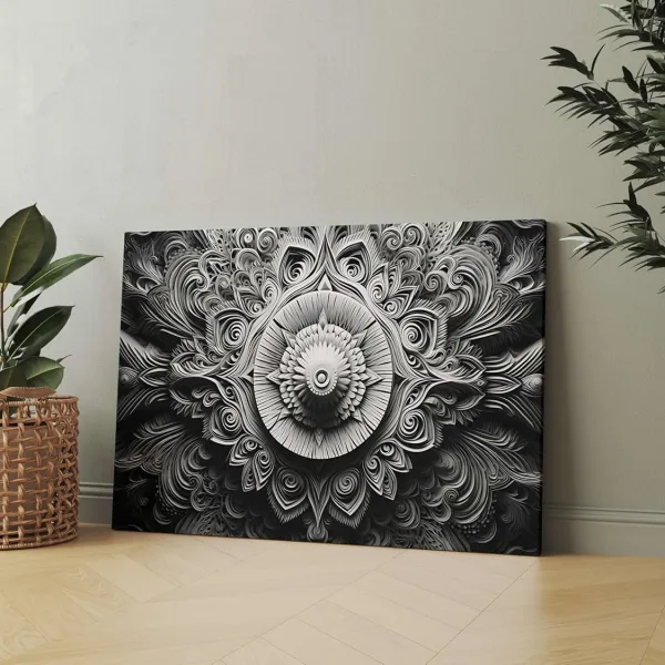 Mandala Art Painting For Wall Decoration With Frame Canvas Painting