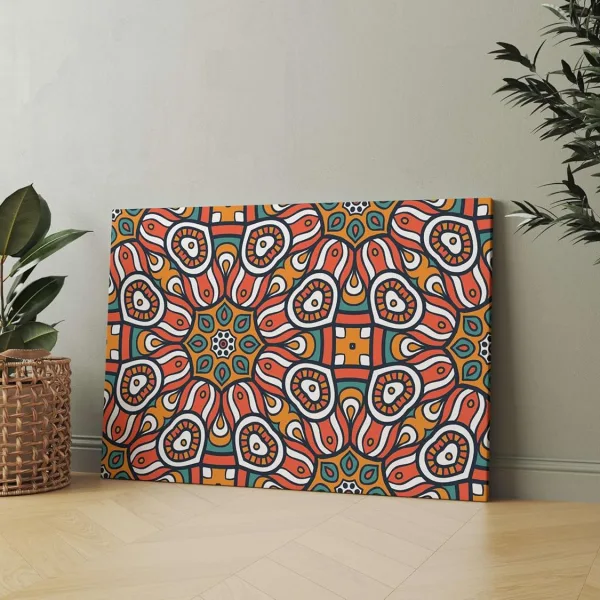 Mandala Art Canvas Painting with Frame – Home Wall