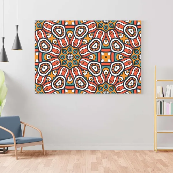 Mandala Art Canvas Painting with Frame – Home Wall