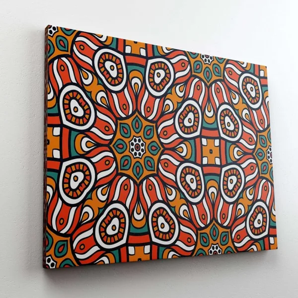Mandala Art Canvas Painting with Frame – Home Wall