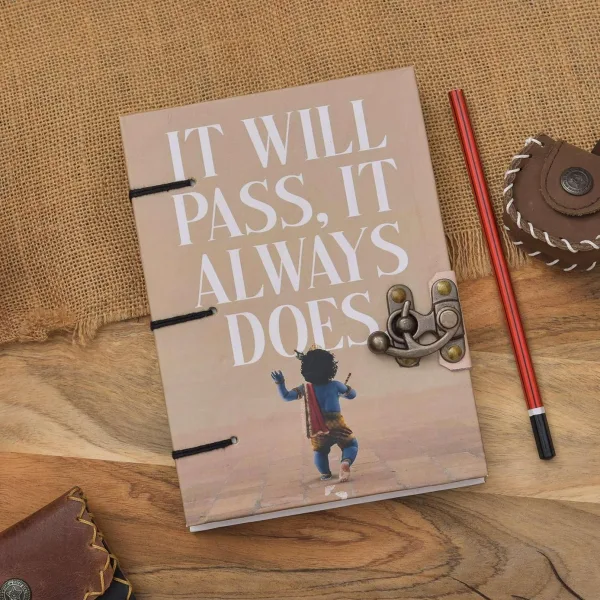 Handmade Printed Cardboard Journal Diary With Buckle Lock 200 Pages