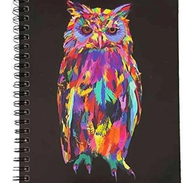 Handmade Classic Owl Printed Cardboard Writing Sketching Diary