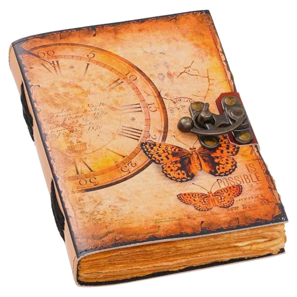 Vintage Handmade Genuine Leather Diary String Closure