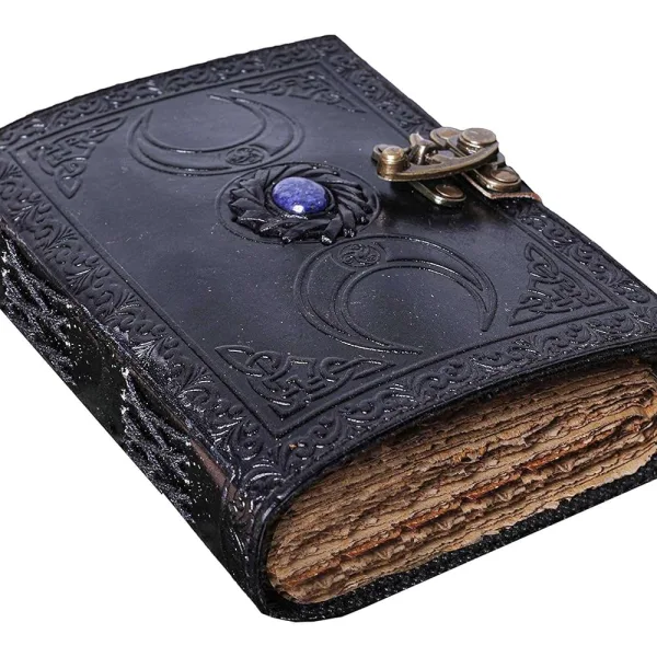 Genuine Leather Vintage Journal Antique Lock 200 Deckle Antique Pages