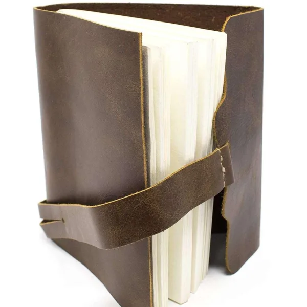 Leather Journal with Antique String Closure Handmade 200 Pages