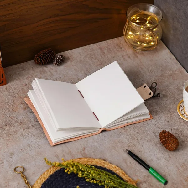 Vintage Handmade Genuine Leather Diary Journal 200 Unruled Pages