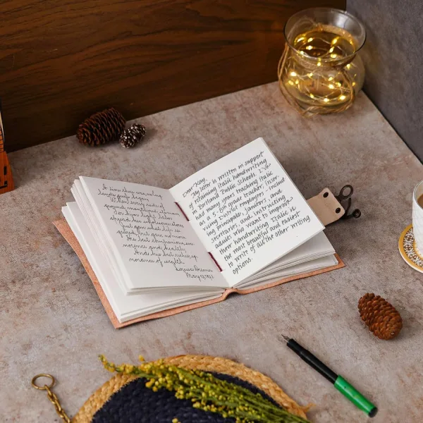 Vintage Handmade Genuine Leather Diary Journal 200 Unruled Pages