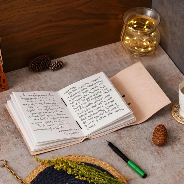 Vintage Handmade Leather Diary Journal – 200 Unruled Pages