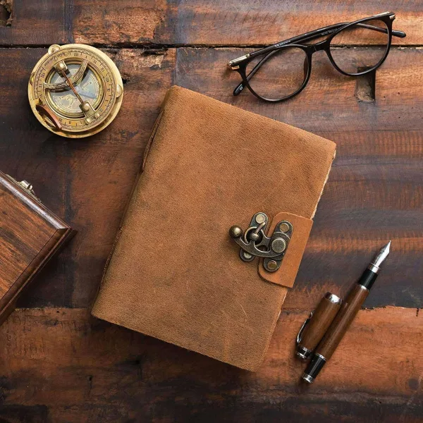 Genuine Leather Diary Handmade – Deckle Edge 200 Pages