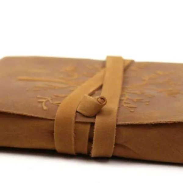 Leather Journal Diary with Premium Antique String Closure – Handmade