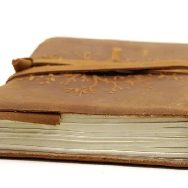 Leather Journal Diary with Premium Antique String Closure – Handmade