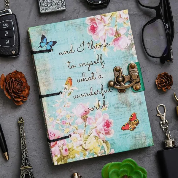 Handmade Printed Cardboard Diary with Buckle Lock – 200 Pages