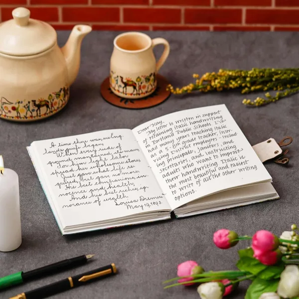 Handmade Printed Cardboard Diary with Buckle Lock – 200 Pages