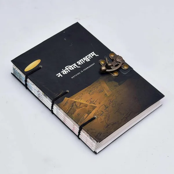 Vintage Look Buckle Lock Writing Diary Handmade Notebook