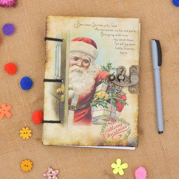 Vintage Genuine Leather Diary with White Pages 200 Sheets