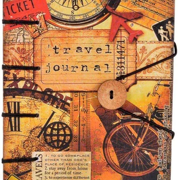 Handmade Buckle Lock Journal Unruled 200 Pages Vintage Style