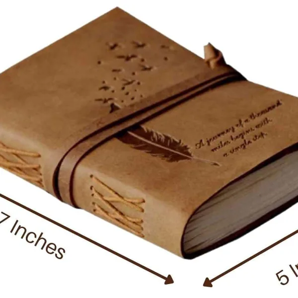 Leather Journal Diary with Antique String Closure – Vintage Style