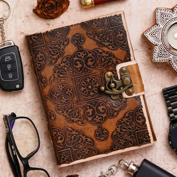 Vintage Handmade Genuine Leather Diary Journal – Elegant Design