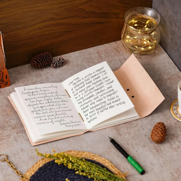 Vintage Handmade Genuine Leather Diary Journal – Elegant Design