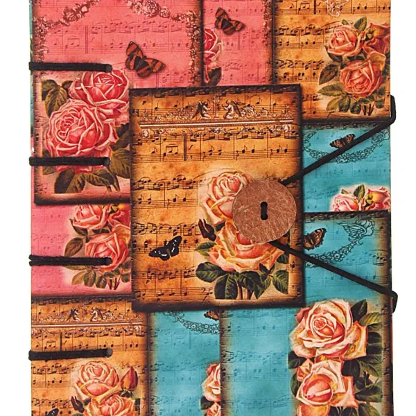 Handmade Printed Cardboard Journal – Personal Diary